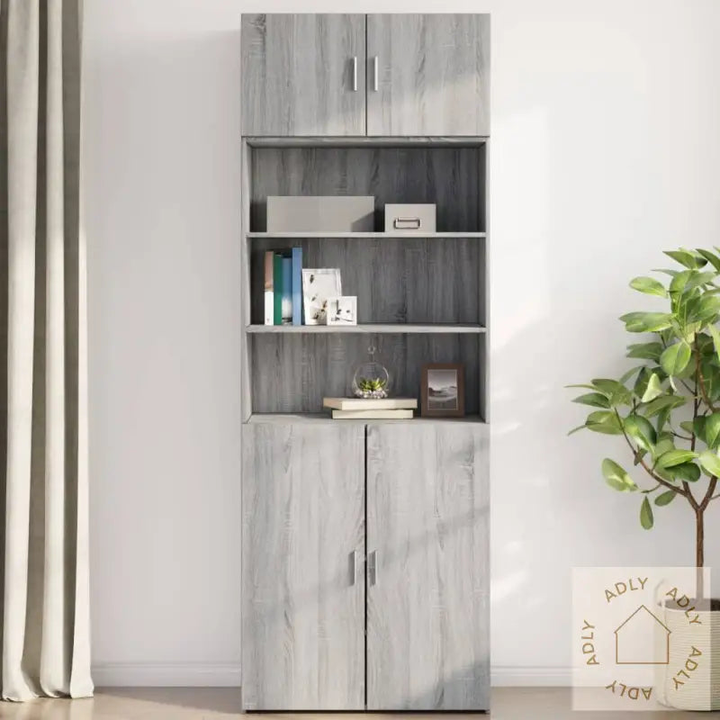 Veggskap Grå Sonoma 80X42,5X40 Cm Konstruert Tre