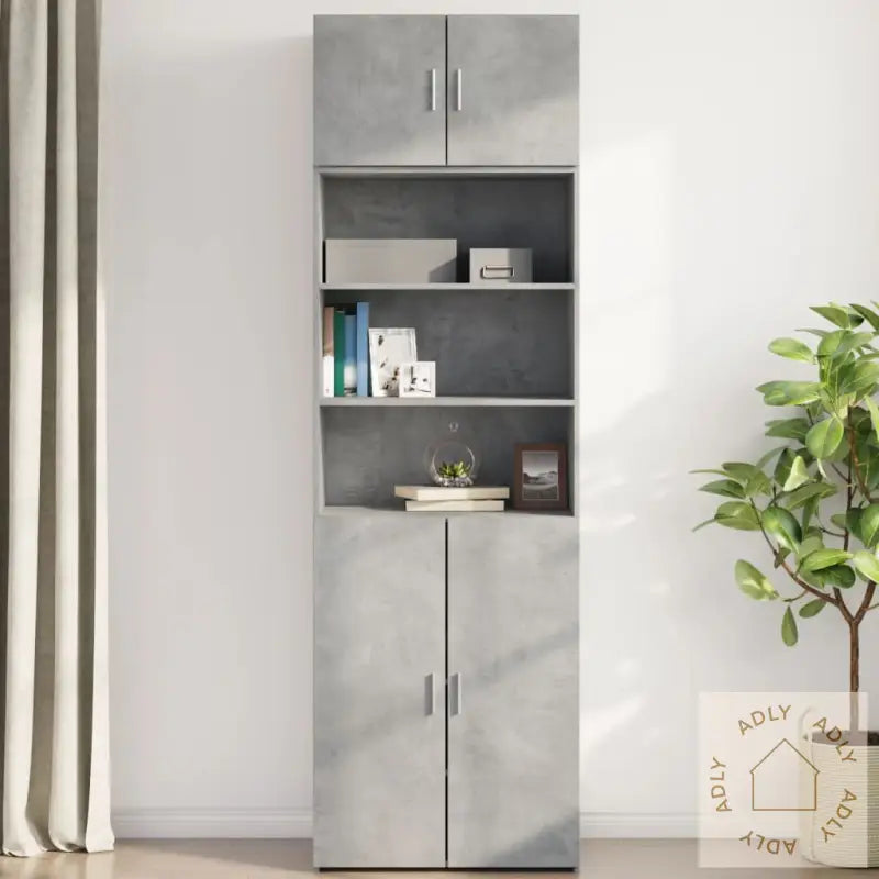 Veggskap Betonggrå 70X42,5X40 Cm Konstruert Tre
