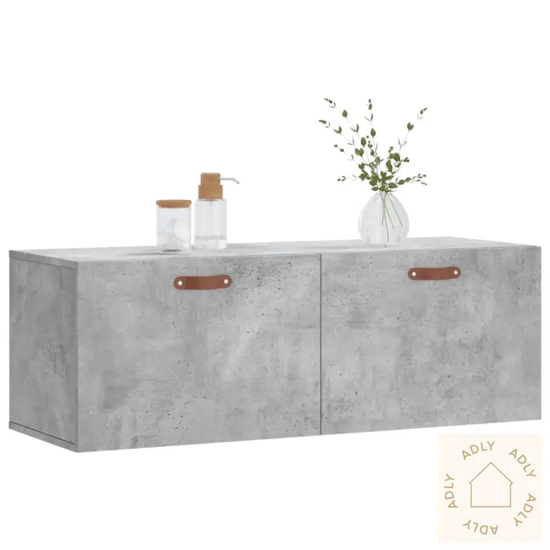 Veggskap Betonggrå 100X36,5X35 Cm Konstruert Tre