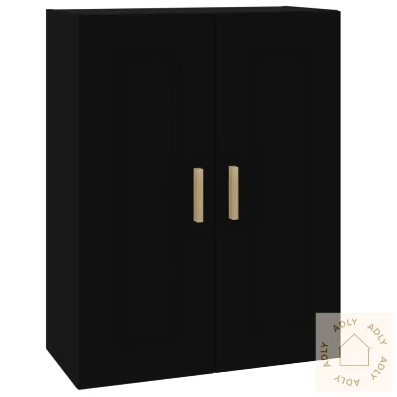 Veggskap Svart 69,5X32,5X90 Cm Konstruert Tre