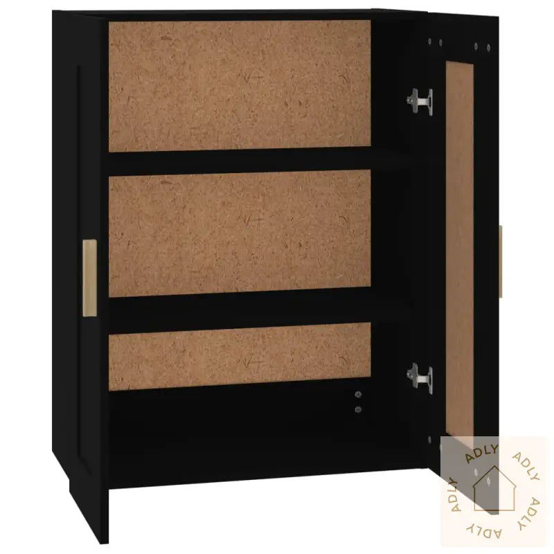 Veggskap Svart 69,5X32,5X90 Cm Konstruert Tre