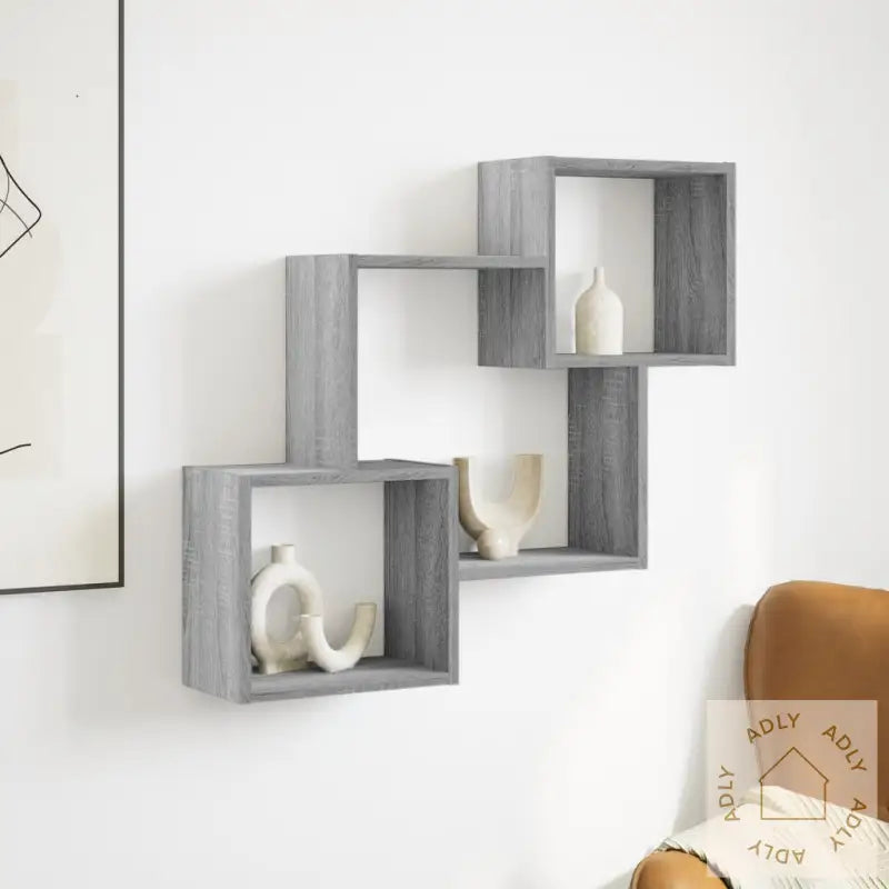 Veggskap 78X18X71 Cm Grå Sonoma Konstruert Tre