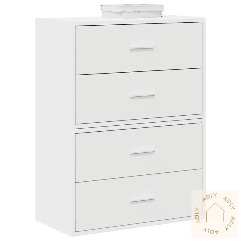 Skap Med 2 Skuffer 2 Stk Hvit 60X31X40 Cm Konstruert Tre