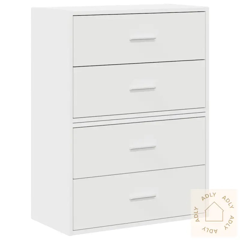 Skap Med 2 Skuffer 2 Stk Hvit 60X31X40 Cm Konstruert Tre
