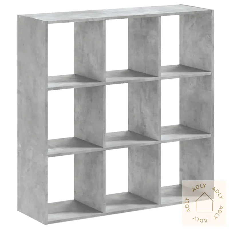 Bokhylle Betonggrå 102X32X102 Cm Konstruert Tre