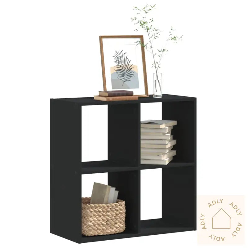 Bokhylle Svart 68,5X32X68,5 Cm Konstruert Tre
