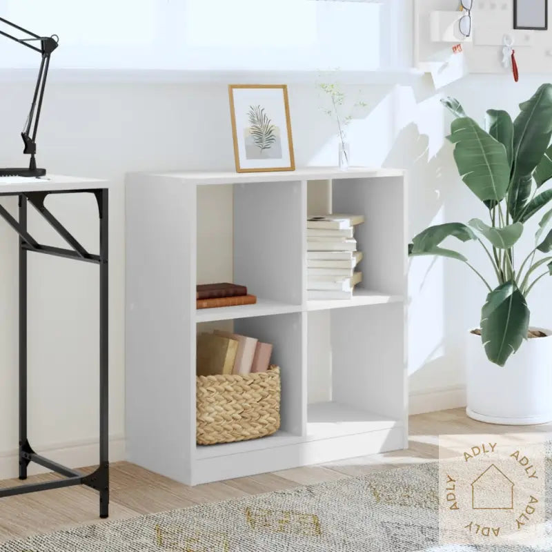 Bokhylle Hvit 68,5X32X75 Cm Konstruert Tre