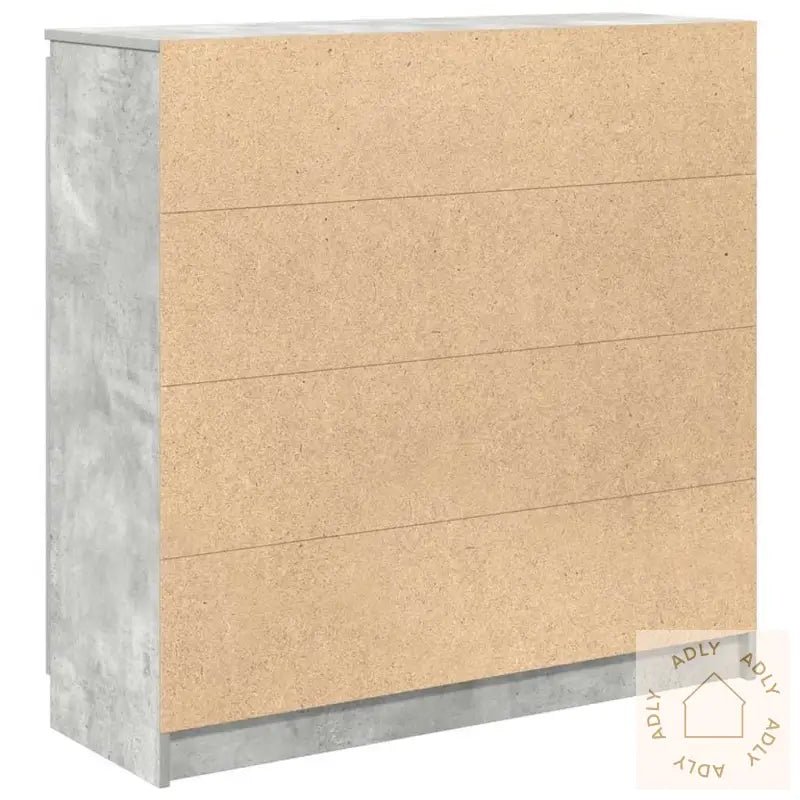 Skjenk Med Skuffer Betonggrå 100,5X35X98,5 Cm Konstruert Tre