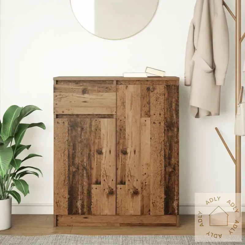 Skjenk Med Skuff Gammelt Tre 71X35X84 Cm Konstruert Tre