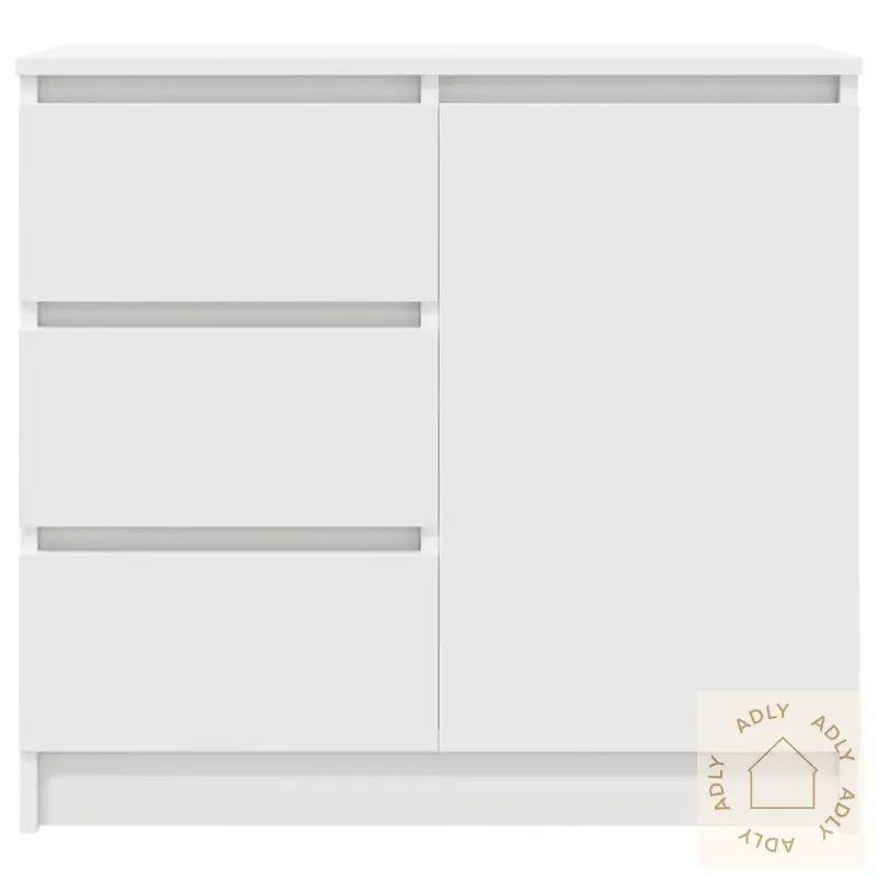 Skjenk Med Skuff Hvit 71X35X65 Cm Konstruert Tre