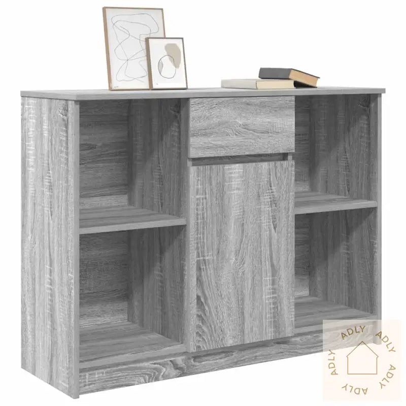 Skjenk Med Skuff Grå Sonoma 101X35X76 Cm Konstruert Tre