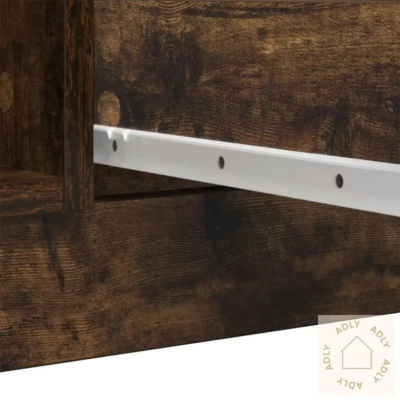 Skjenk Med Skuffer Røkt Eik 100,5X35X76 Cm Konstruert Tre