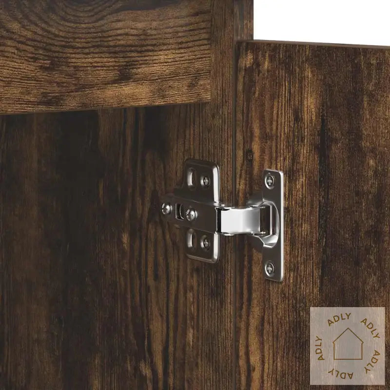 Skjenk Med Skuffer Røkt Eik 100,5X35X76 Cm Konstruert Tre