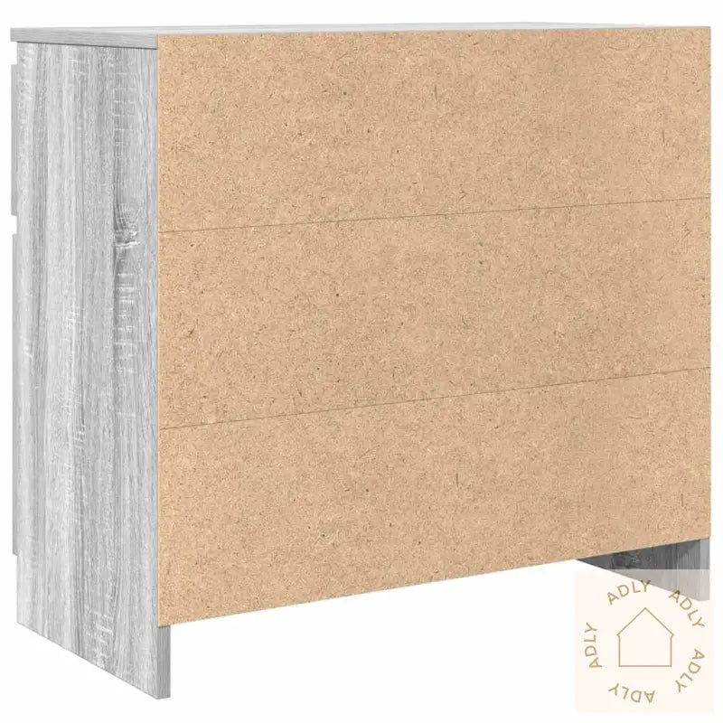 Skjenk Med Skuff Grå Sonoma 71X35X65 Cm Konstruert Tre