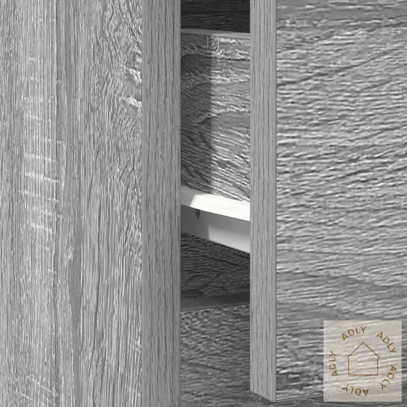 Skjenk Med Skuff Grå Sonoma 71X35X65 Cm Konstruert Tre