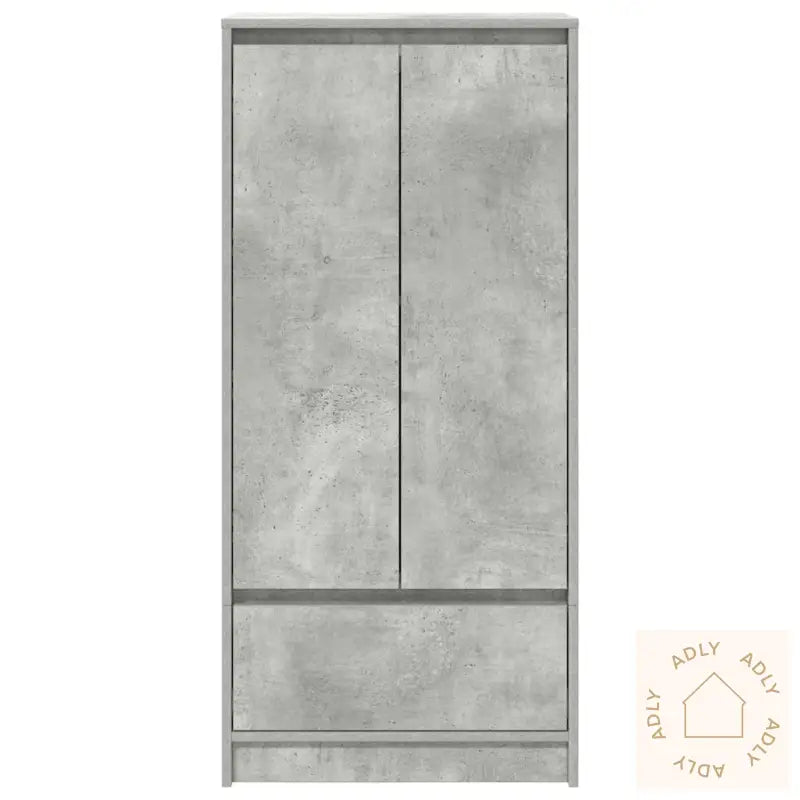 Skap Med Skuff Betonggrå 55,5X34X119,5 Cm Konstruert Tre