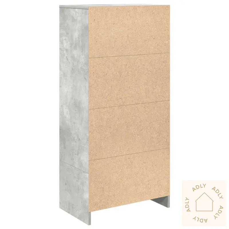 Skap Med Skuff Betonggrå 55,5X34X119,5 Cm Konstruert Tre