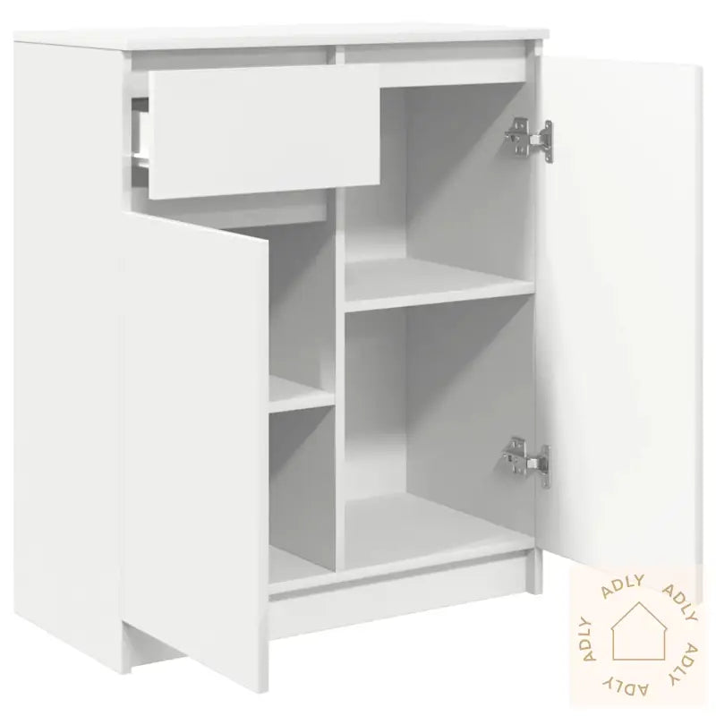 Skjenk Med Skuff Hvit 71X35X84 Cm Konstruert Tre