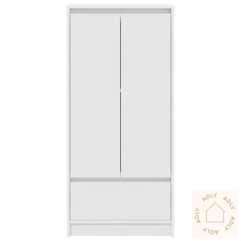 Skap Med Skuff Hvit 55,5X34X119,5 Cm Konstruert Tre