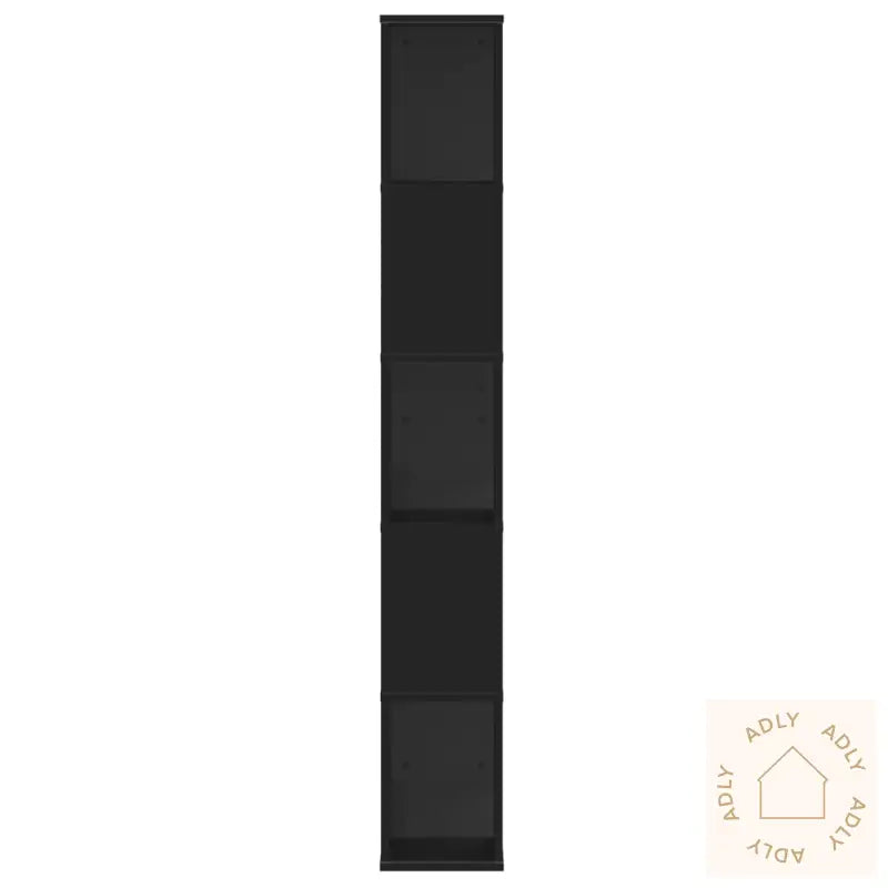 Bokhylle 5 Etasjer Svart 80,5X23,5X162,5 Cm Konstruert Tre