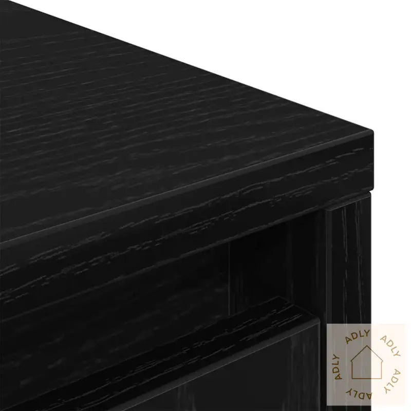 Skap Med Skuff Sort Eik 55,5X34X119,5 Cm Konstruert Tre