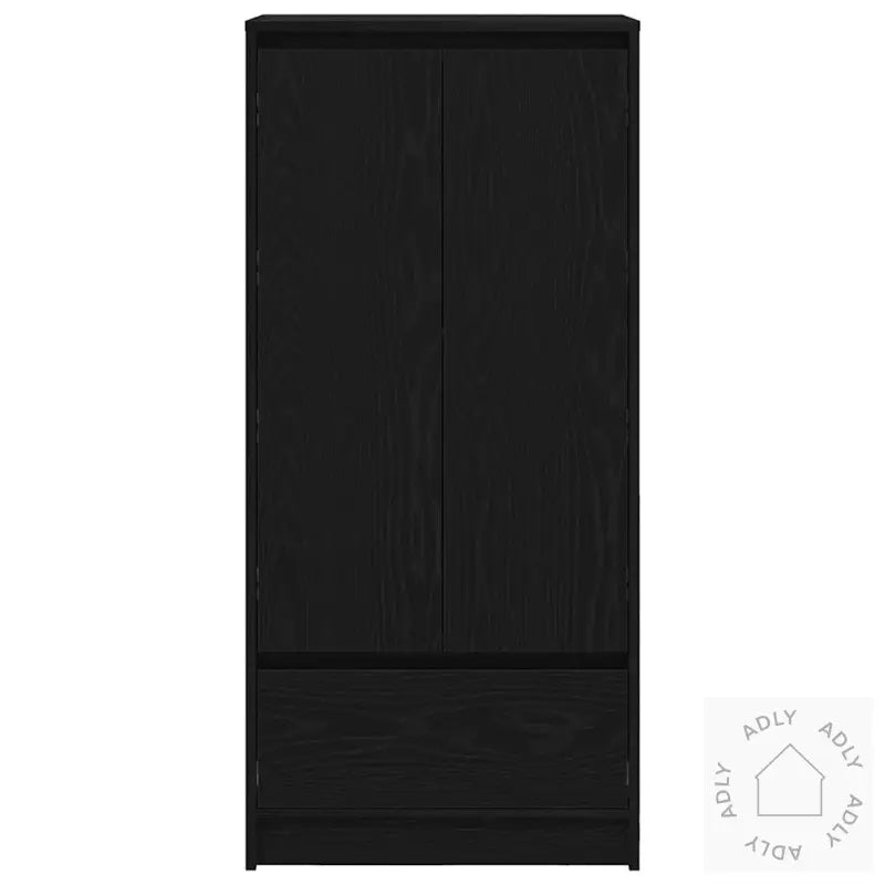 Skap Med Skuff Sort Eik 55,5X34X119,5 Cm Konstruert Tre