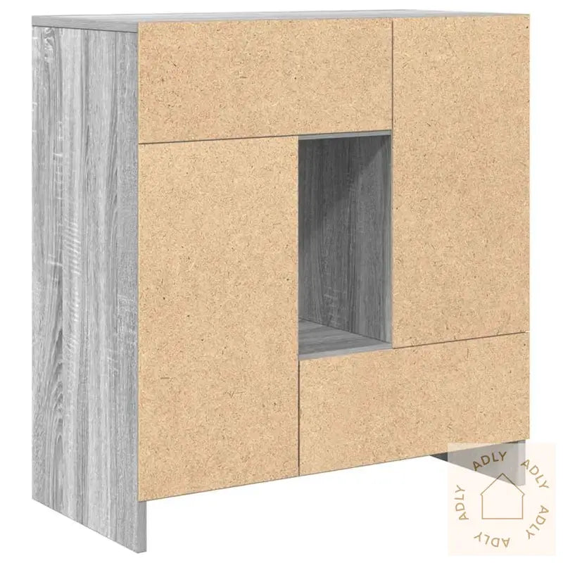 Skjenk Med Skuffer Og Dører Grå Sonoma 70,5X34X74,5 Cm