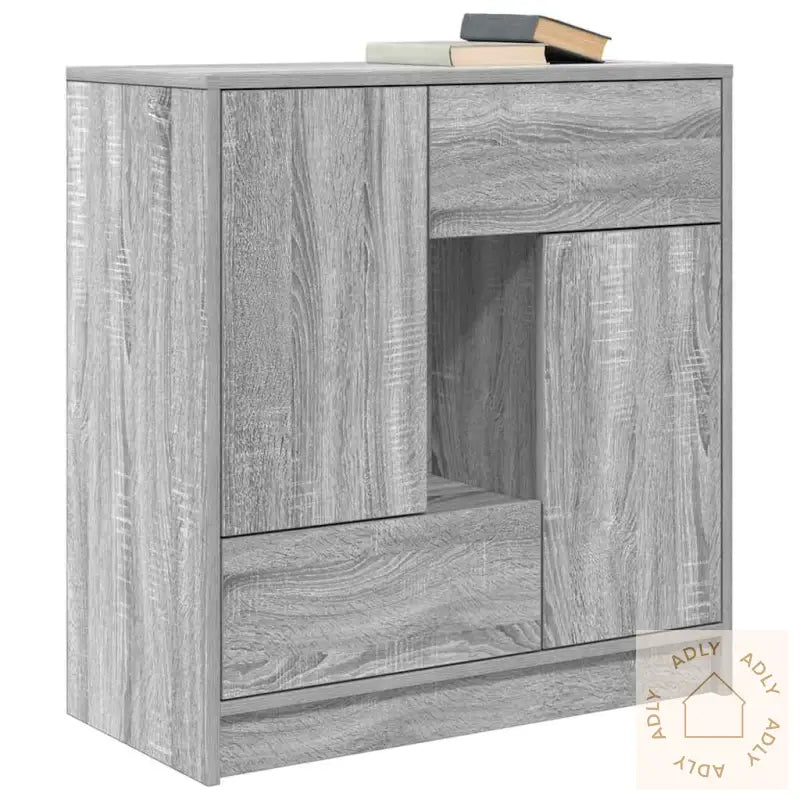 Skjenk Med Skuffer Og Dører Grå Sonoma 70,5X34X74,5 Cm
