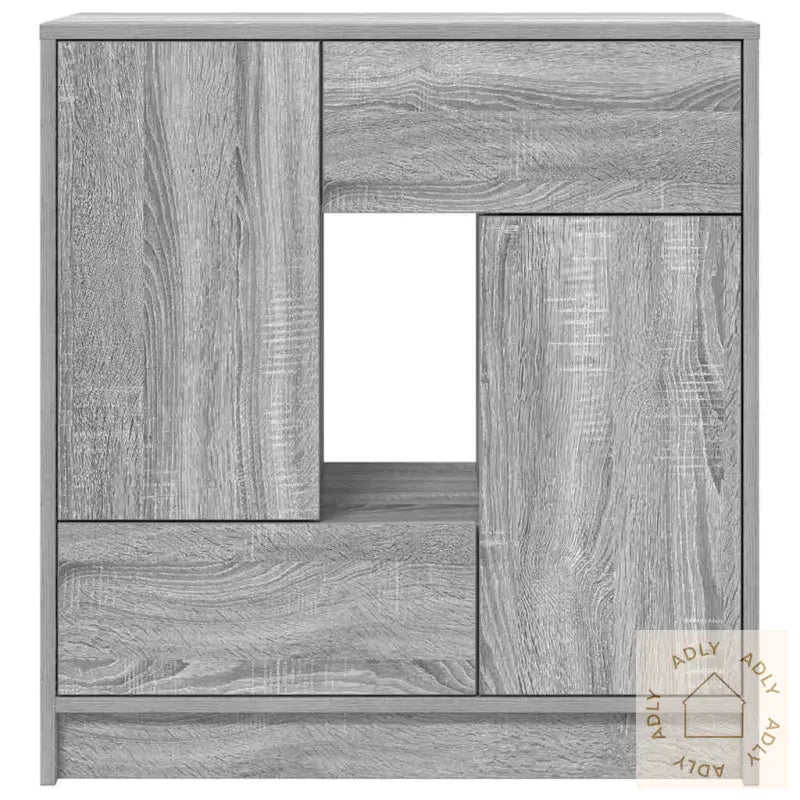 Skjenk Med Skuffer Og Dører Grå Sonoma 70,5X34X74,5 Cm