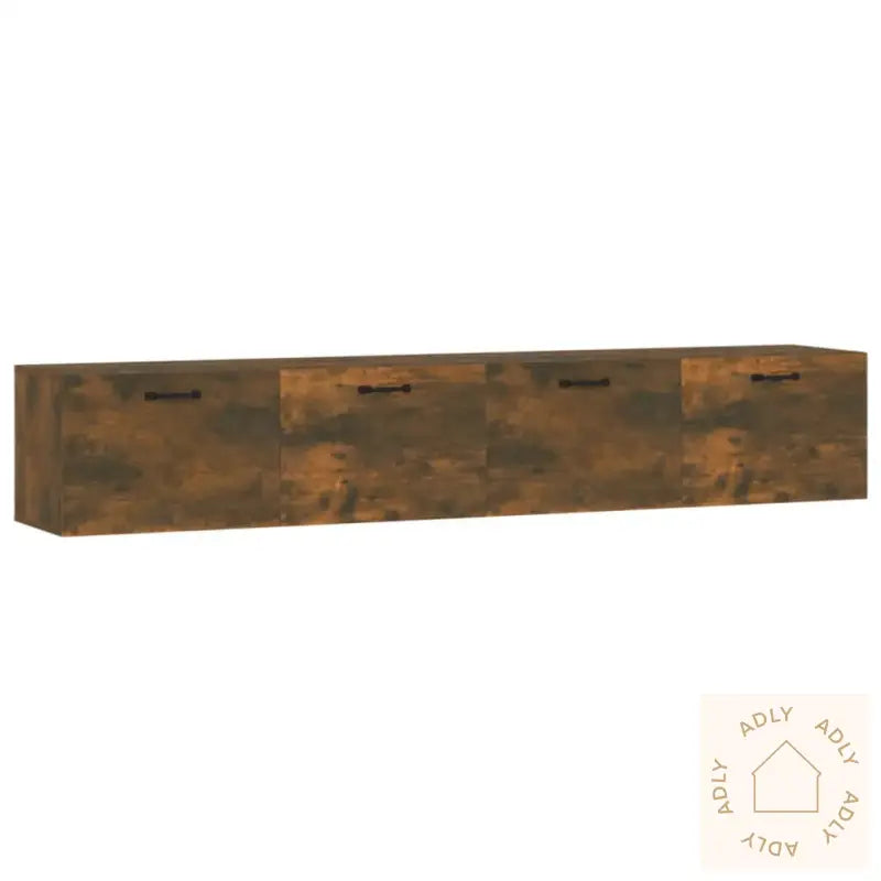 Veggskap 2 Stk Røkt Eik 100X36,5X35 Cm Konstruert Tre