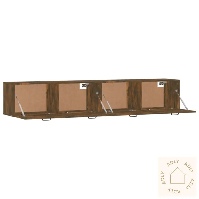 Veggskap 2 Stk Røkt Eik 100X36,5X35 Cm Konstruert Tre