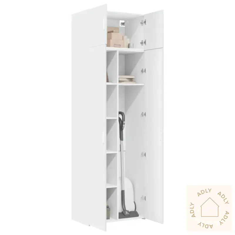 Oppbevaringsskap Hvit 70X42,5X225 Cm Konstruert Tre