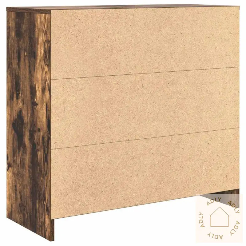 Skjenk Med Skuff Røkt Eik 80X34X76 Cm Konstruert Tre