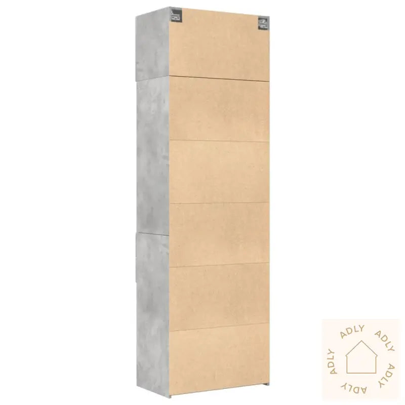 Oppbevaringsskap Betonggrå 70X42,5X225 Cm Konstruert Tre