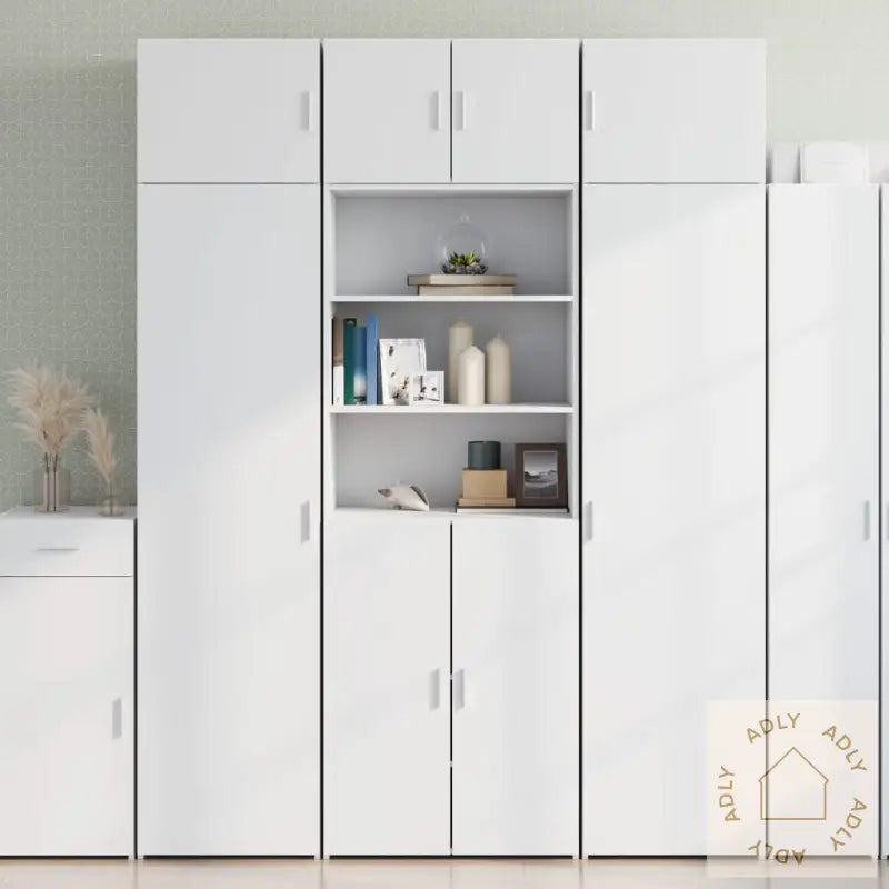 Oppbevaringsskap Hvit 70X42,5X225 Cm Konstruert Tre