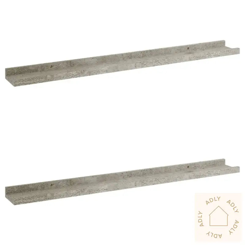 Vegghyller 2 Stk Betonggrå 80X9X3 Cm