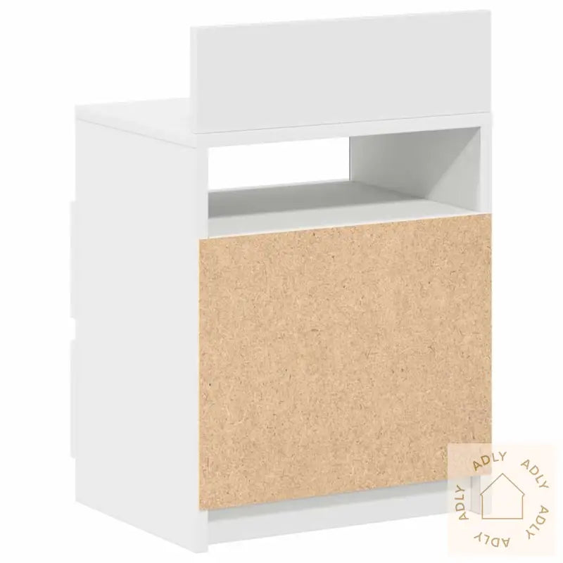 Nattbord 2 Stk Med 2 Skuffer Hvit 40X33X60 Cm