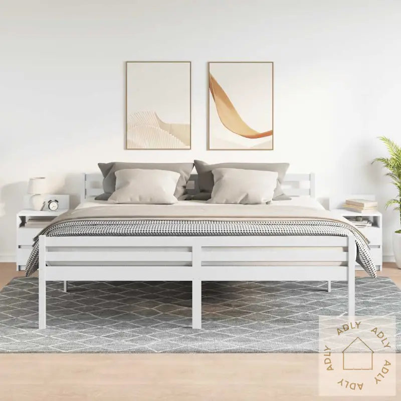 Nattbord 2 Stk Med 2 Skuffer Hvit 40X33X60 Cm