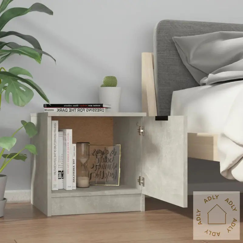 Nattbord 2 Stk Betonggrå 40X39X40 Cm