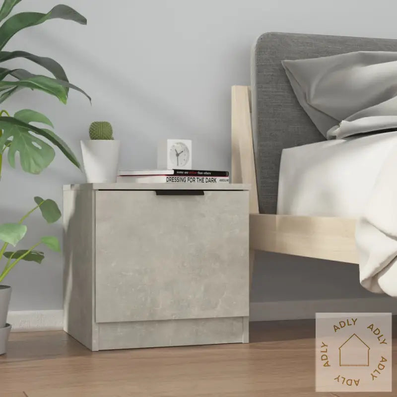 Nattbord 2 Stk Betonggrå 40X39X40 Cm