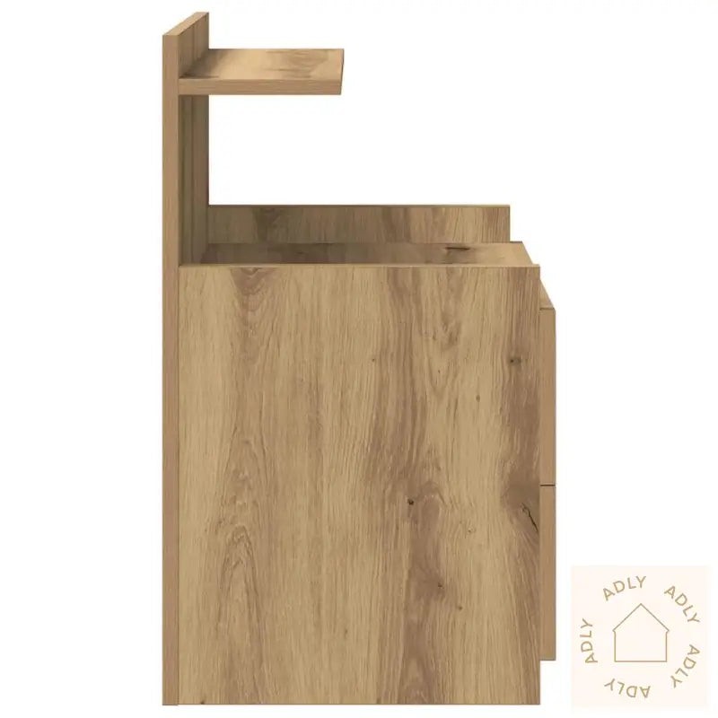 Nattbord 2 Stk Med 2 Skuffer Håndverkseik 40X36,5X62 Cm