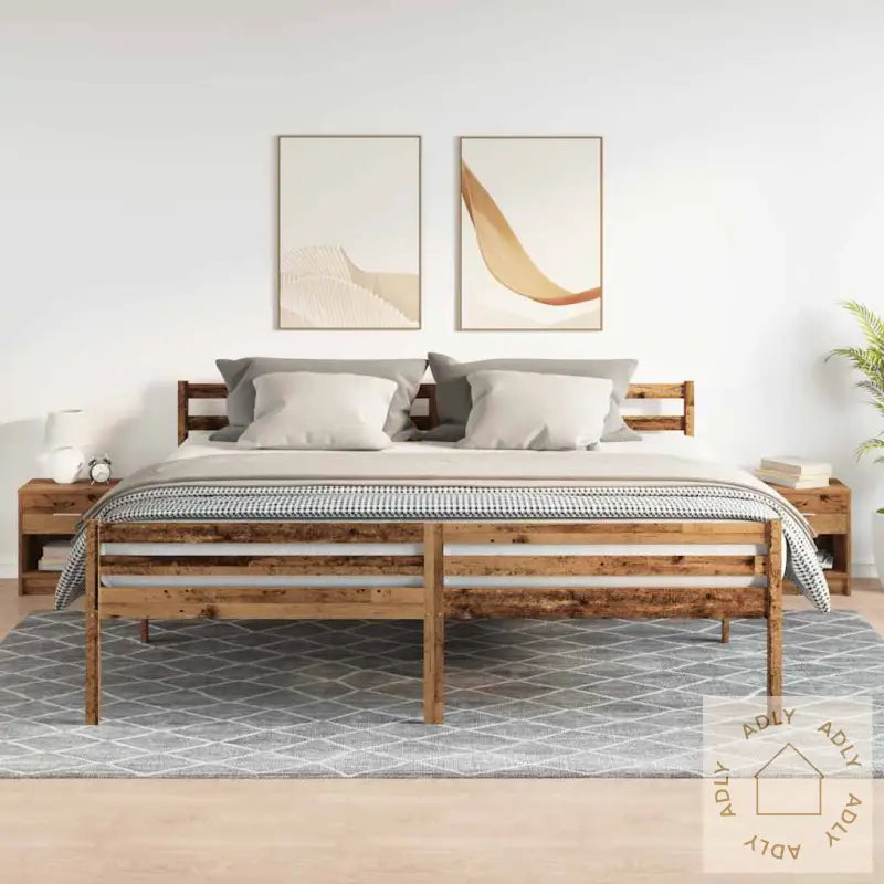 Nattbord 2 Stk Med Skuff Gammelt Tre 39X28X41 Cm