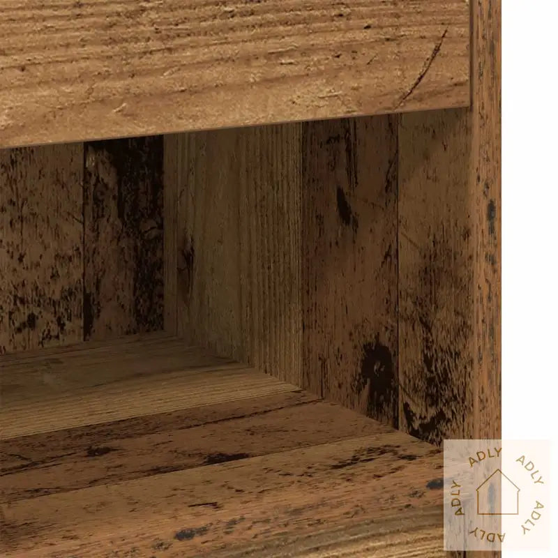 Nattbord 2 Stk Med Skuff Gammelt Tre 39X28X41 Cm