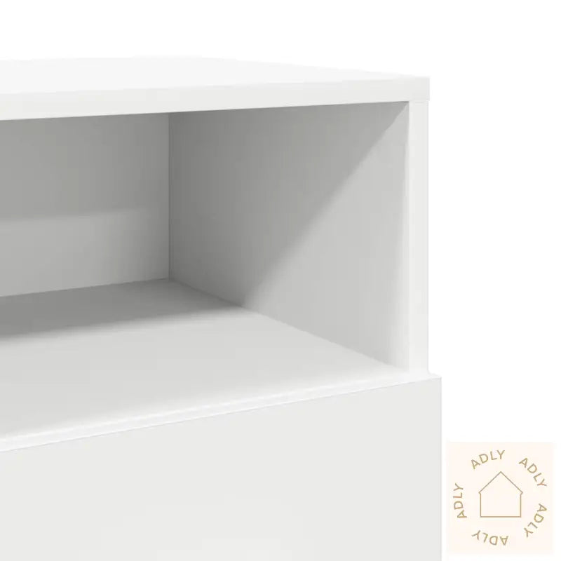 Nattbord 2 Stk Med 2 Skuffer Hvit 36X36X68 Cm