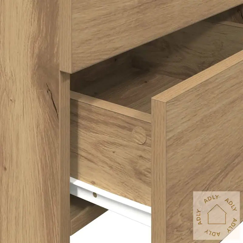 Nattbord 2 Stk Med 2 Skuffer Håndverkseik 40X36,5X62 Cm