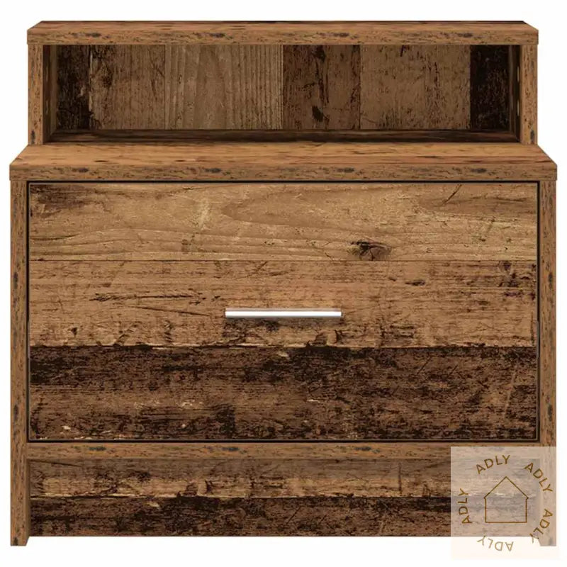 Nattbord Med Skuff 2 Stk Gammelt Tre 51X31X47 Cm