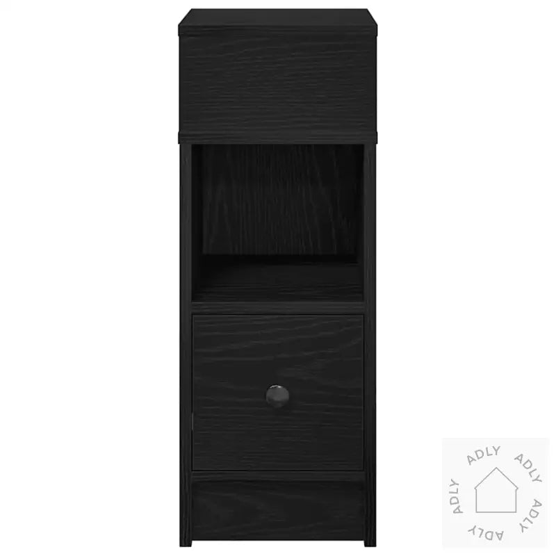 Nattbord 2 Stk Med Skuff Svart 25X31X66 Cm