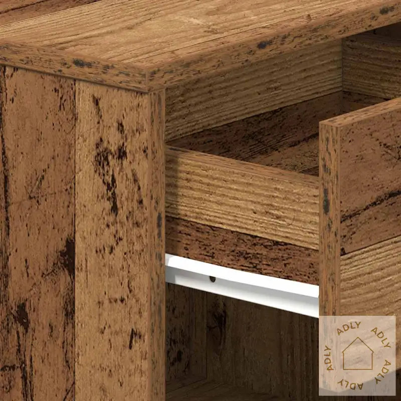 Nattbord 2 Stk Med Skuff Gammelt Tre 39X28X41 Cm