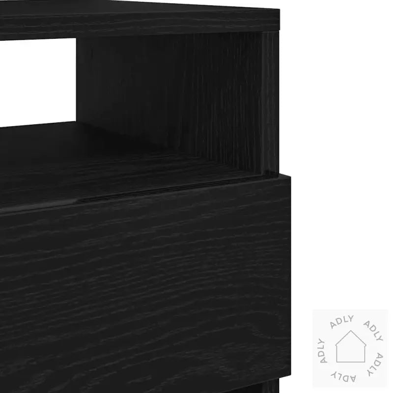 Nattbord 2 Stk Med 2 Skuffer Svart 40X33X60 Cm