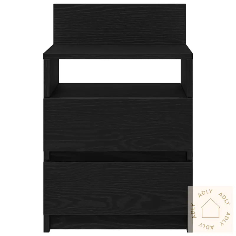 Nattbord 2 Stk Med 2 Skuffer Svart 40X33X60 Cm